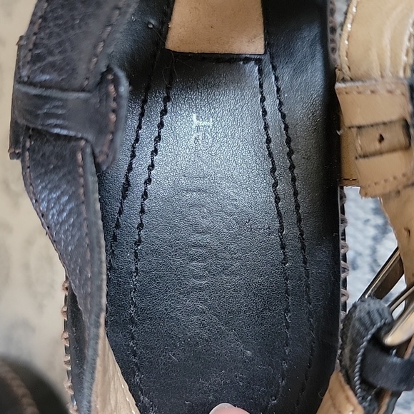 Ladies NATURALIZER LEATHER heeled sandals size 7.5! - Picture 4 of 6